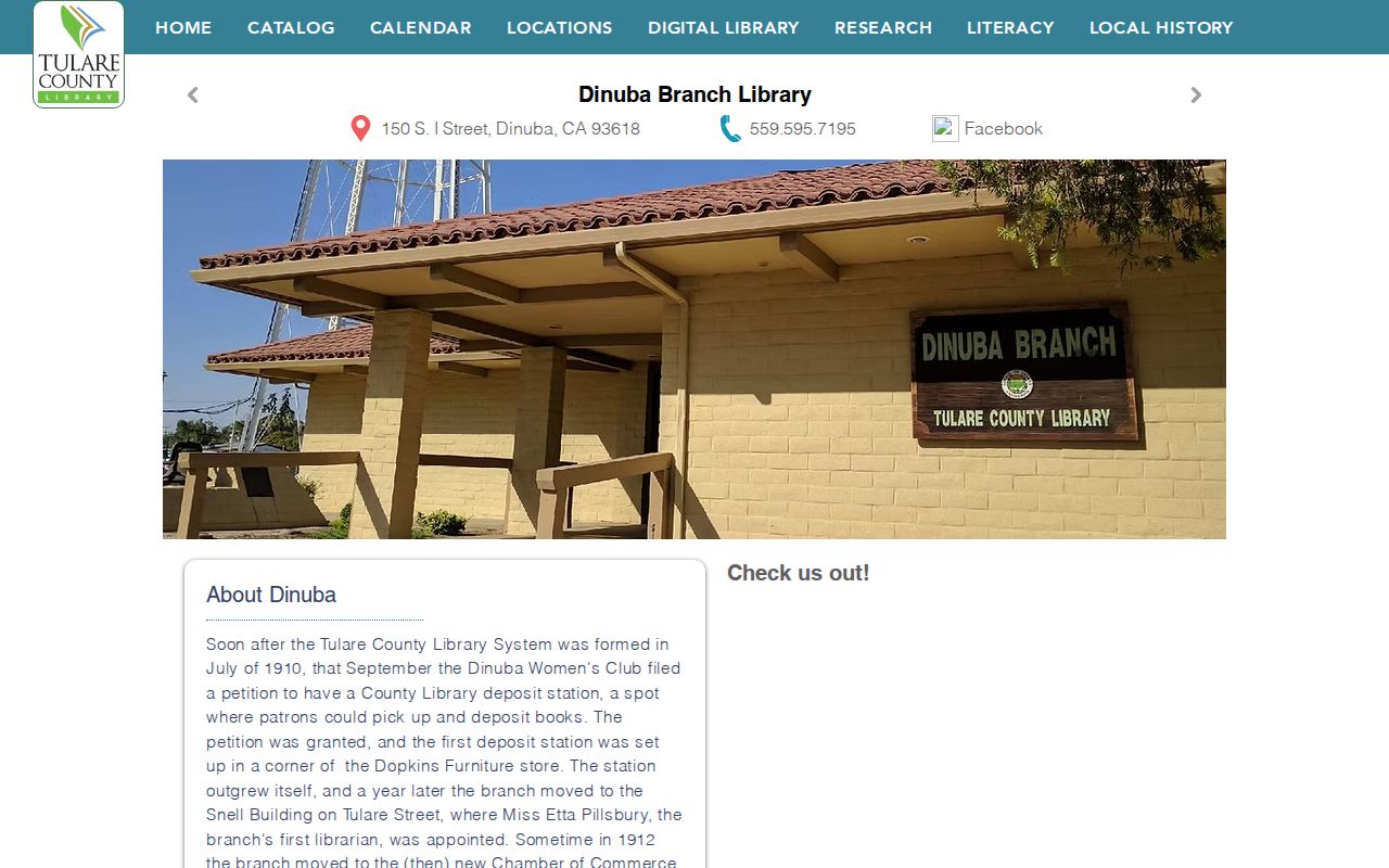Dinuba city directory access at the Dinuba Branch Library