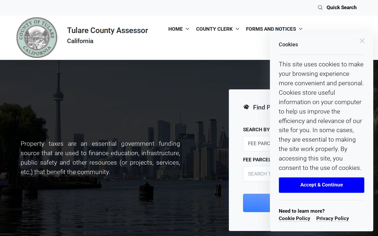 Dinuba street directory view of Tulare MPTS property address search